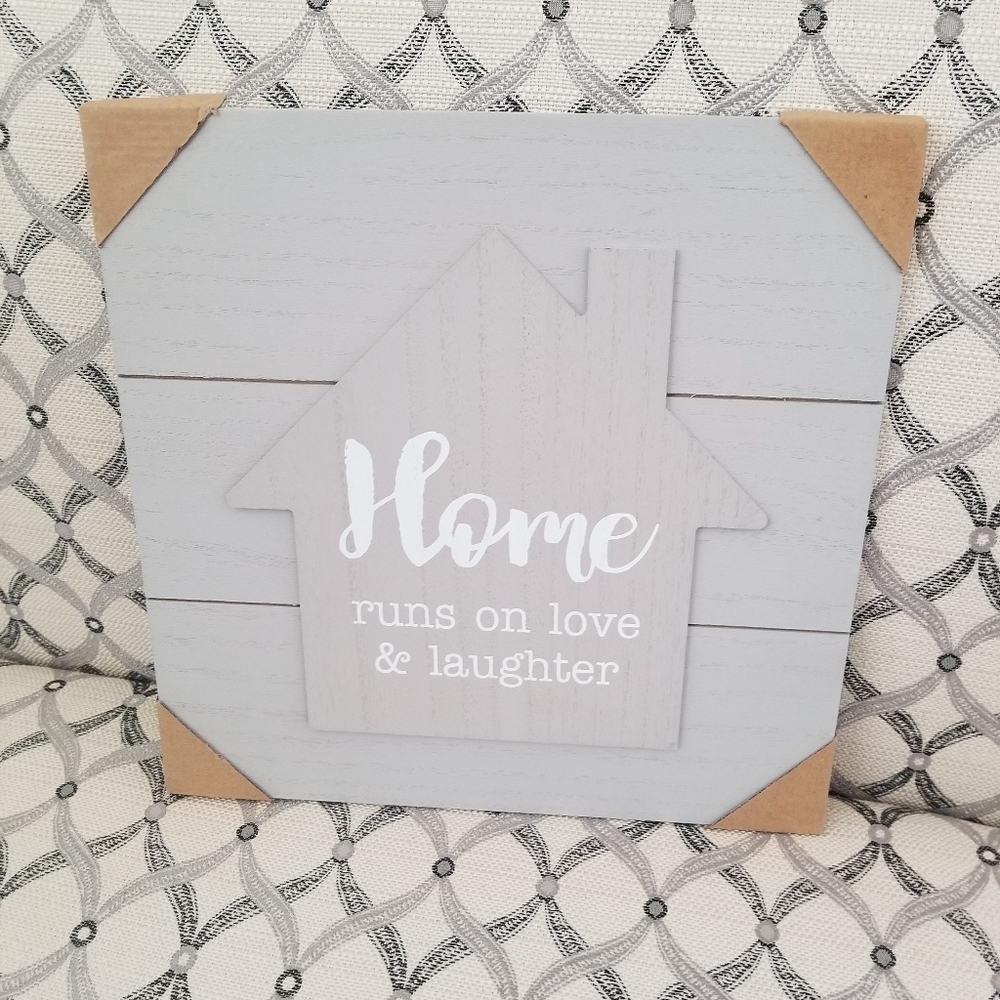Wood "Home" sign